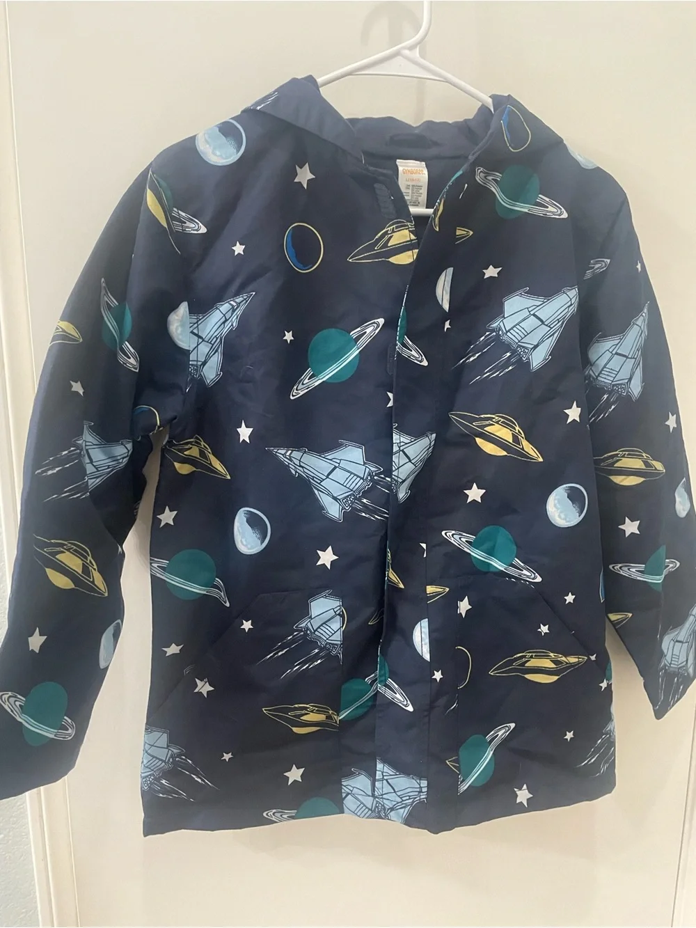 Gymboree Space Voyager Hooded Rain Jacket Large Boys New